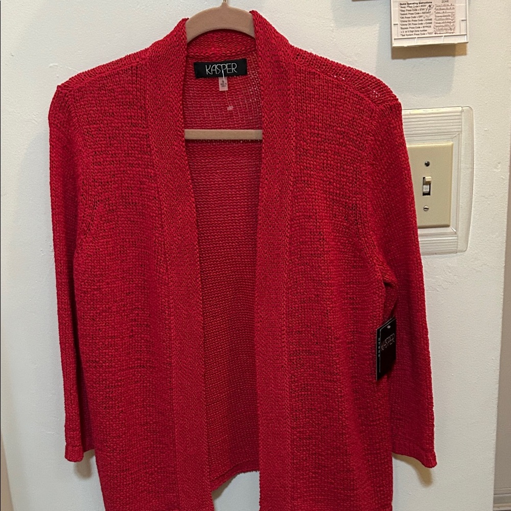 Kasper Women's Vibrant Red Cardigan